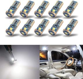 img 4 attached to 🔆 iBrightstar Xenon White LED Bulbs - Ultra Bright T10 168 194 Wedge for Car Interior Dome Map Door Courtesy License Plate Lights