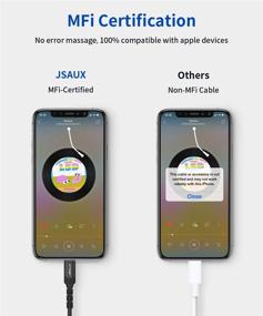 img 1 attached to 🎧 JSAUX адаптер Lightning к 3.5 мм: Адаптер наушников для iPhone с сертификацией Apple MFi для iPhone 13/12/11/SE/X/XS/8/7 - черный