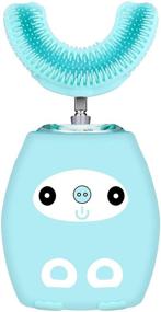 img 4 attached to 🦷 Blue Ziliny Kids U Shaped Electric Toothbrush - Automatic Timer & 3 Cleaning Modes - Waterproof Ultrasonic Toothbrush for Children & Toddlers