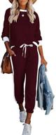 👗 style meets comfort: prettygarden women's 2 piece striped sweatsuit for trendy athleisure looks! logo