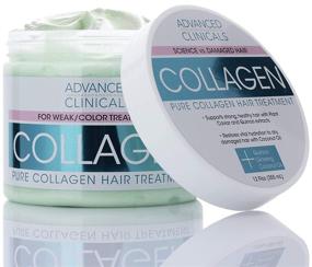 img 4 attached to 💁 Revitalize and Nourish Damaged Hair with Advanced Clinicals Collagen Hair Treatment Mask