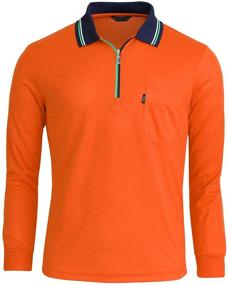 img 3 attached to 🧡 BCPOLO Orange S Athletic Sleeve Polo Shirt: Dynamic Performance in Style