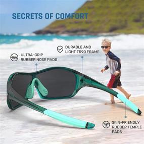 img 2 attached to 🕶️ TR17: TOREGE Polarized Sports Sunglasses for Kids - Ideal Eye Protection for Boys and Girls