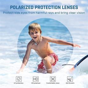img 3 attached to 🕶️ TR17: TOREGE Polarized Sports Sunglasses for Kids - Ideal Eye Protection for Boys and Girls