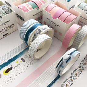 img 2 attached to 🎨 YUBBAEX 5 Rolls Washi Tape Set - Creative Basic Skinny Masking Decorative Tapes for Arts, Crafts, Bullet Journals, Planners, Scrapbooking, Wrapping (Dot & Line) - Enhance SEO!