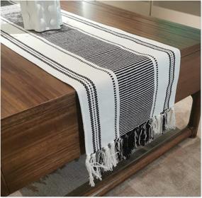 img 3 attached to 🏃 Stylish Caflife Runner: Enhance Your Décor with Farmhouse Natural Tassels