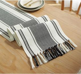 img 4 attached to 🏃 Stylish Caflife Runner: Enhance Your Décor with Farmhouse Natural Tassels