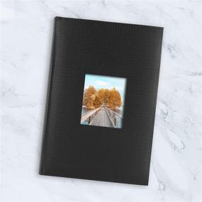 img 2 attached to 🖼️ Golden State Art, Black 300 Photo Album for 4x6 Pictures - Embossed Basket Weave Design Memories Collection with 3 Photos Per Page