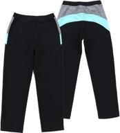 👖 lysu & cs unisex sweatpants toddler kids joggers - comfortable soft open bottom pockets sport trousers 1-10t logo