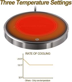 img 2 attached to JYYRC Водонепроницаемая подставка для чашек с напитками: Автоматическое отключение Электрическая подогревающая подставка для кофе, молока, чая, воды и других напитков!
