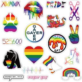 img 1 attached to Gay Pride Stickers 50Pcs Bright Technicolor Rainbow Stickers Decal For Laptop Skateboard Bumper Cars Computers Cool Adults Decorations (Gay Pride)