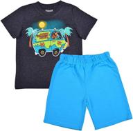 warner scooby 2 piece snack orange boys' clothing and clothing sets - vibrant & playful apparel for fashionable kids logo