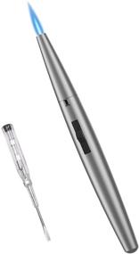 img 4 attached to 🔥 Tmdwon Butane Torch Lighter - Adjustable Jet Flame Candle Lighter with Screwdriver, Silver (Butane Not Included)