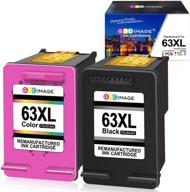 🖨️ gpc image remanufactured ink cartridge replacement - compatible with hp 63xl 63 xl - officejet 5252 5255 5258 4650 4655 envy 4520 4516 - deskjet 1112 2130 3634 3632 2132 printer tray - (1 black, 1 color) logo