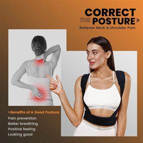 img 3 attached to 👍 VANRORA Posture Corrector for Women and Men - Fully Adjustable & Comfy Back Brace, Spine Straightener Support for Back, Neck, Clavicle and Shoulder, Improved Posture & Pain Relief (S/M)