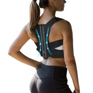 👍 vanrora posture corrector for women and men - fully adjustable & comfy back brace, spine straightener support for back, neck, clavicle and shoulder, improved posture & pain relief (s/m) logo