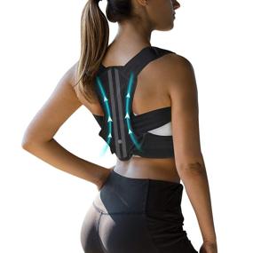 img 4 attached to 👍 VANRORA Posture Corrector for Women and Men - Fully Adjustable & Comfy Back Brace, Spine Straightener Support for Back, Neck, Clavicle and Shoulder, Improved Posture & Pain Relief (S/M)