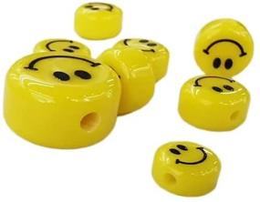 img 3 attached to 😊 Charming Smiley Face Beads 10mm: Yellow, 20 pcs for DIY Crafts, Jewelry Making & More!