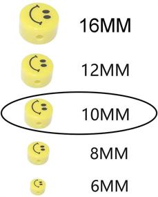 img 2 attached to 😊 Charming Smiley Face Beads 10mm: Yellow, 20 pcs for DIY Crafts, Jewelry Making & More!