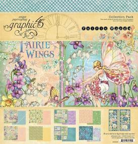 img 3 attached to 🧚 Enhanced SEO: Graphic 45 Fairie Wings Collection Pack and Patterns & Solids Pad - 12x12 Fairy Themed Decorative Papers - 2 Items