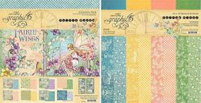 img 4 attached to 🧚 Enhanced SEO: Graphic 45 Fairie Wings Collection Pack and Patterns & Solids Pad - 12x12 Fairy Themed Decorative Papers - 2 Items