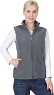 outdoor ventures women's polar fleece zip vest outerwear: stay warm in style and comfort logo