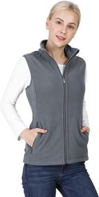 img 3 attached to Outdoor Ventures Women's Polar Fleece Zip Vest Outerwear: Stay Warm in Style and Comfort