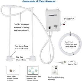 img 2 attached to 💧 Convenient 5 Gallon Bottle Water Dispenser Pump System for Fridge, Ice Maker, Coffee Machine, Faucet - 110V Dual Inlet Classic Water Pump