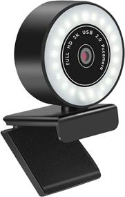 img 4 attached to 🎥 High Definition 1080p Webcam Camera with Built-in Microphone, USB Webcam with Ring Light for Enhanced Video Quality, Compatible with Various Computer and Android Systems, Autofocus Feature, Webcam Lighting Included