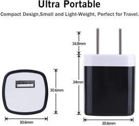 img 3 attached to 🔌 Блок зарядки Cube 1A 10PC адаптер USB зарядного устройства - Зарядное устройство для одного порта из розетки USB | Совместимо с iPhone 12/11 Pro Max/SE/X/8/7, Samsung Galaxy S21/S20/S10e/A51/A71, Note 20 Ultra, Moto G9 Plus