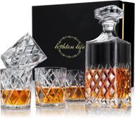 🥃 exquisite italian glass whiskey decanter with lightening design - elevate your spirits! logo