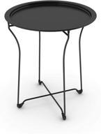 🌟 stylish folding tray table - atlantic metal side table, sturdy steel construction with wear-resistant powder coating, pn 38435984 black logo