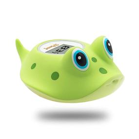 img 4 attached to Doli Yearning Baby Bath Thermometer: Room Temperature, Fahrenheit & Celsius, Green Mobula Shape - Kids' Bathroom Safety Products & Bath Toys