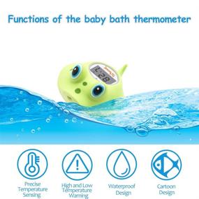 img 3 attached to Doli Yearning Baby Bath Thermometer: Room Temperature, Fahrenheit & Celsius, Green Mobula Shape - Kids' Bathroom Safety Products & Bath Toys