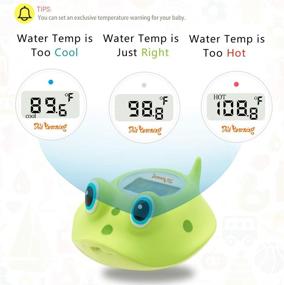 img 2 attached to Doli Yearning Baby Bath Thermometer: Room Temperature, Fahrenheit & Celsius, Green Mobula Shape - Kids' Bathroom Safety Products & Bath Toys