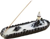 🏺 handmade ceramic incense stick holder with 30 cones and sticks – backflow burner for aromatherapy, yoga, and home decor – 2-in-1 ash catcher tray – decorative ornament логотип