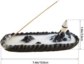 img 3 attached to 🏺 Handmade Ceramic Incense Stick Holder with 30 Cones and Sticks – Backflow Burner for Aromatherapy, Yoga, and Home Decor – 2-in-1 Ash Catcher Tray – Decorative Ornament