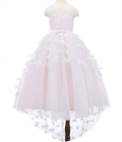 img 2 attached to 👗 Bow Dream Princess Dresses - Elegant Pageant Attire for Girls