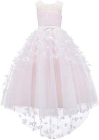 img 4 attached to 👗 Bow Dream Princess Dresses - Elegant Pageant Attire for Girls