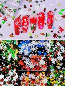 img 1 attached to Warmfits Snowflakes Glitter Holographic Christmas
