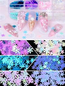 img 3 attached to Warmfits Snowflakes Glitter Holographic Christmas