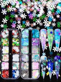 img 4 attached to Warmfits Snowflakes Glitter Holographic Christmas