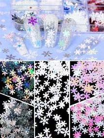 img 2 attached to Warmfits Snowflakes Glitter Holographic Christmas
