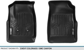 img 1 attached to 🚗 Black MAXLINER Floor Mats 1st Row Liner Set for Chevy Colorado / GMC Canyon 2015-2018 (All Models)