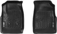 🚗 black maxliner floor mats 1st row liner set for chevy colorado / gmc canyon 2015-2018 (all models) logo