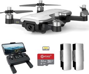 img 4 attached to 🚁 Квадрокоптер Contixo F30 - камера WiFi 4K UHD и GPS, FPV для детей и взрослых, складной мини-дрон, бесщеточный двигатель, функция "Follow Me", две батареи, в комплекте сумка для переноски