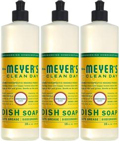 img 4 attached to 🌿 Cruelty-Free Mrs. Meyer's Clean Day Dishwashing Liquid Dish Soap - Honeysuckle Scent, 16 oz (Pack of 3)
