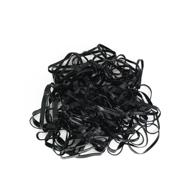 💯 100-pack black kitsch pro no-snag mini gummy hair bands for styling hair, braids, ponytails, and toddlers logo