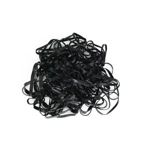 img 4 attached to 💯 100-Pack Black Kitsch Pro No-Snag Mini Gummy Hair Bands for Styling Hair, Braids, Ponytails, and Toddlers