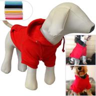 🐾 lovelonglong blank basic hoodie sweatshirt: 100% cotton, 12 colors, sizes for small, medium, and large dogs - ideal for dachshunds! логотип